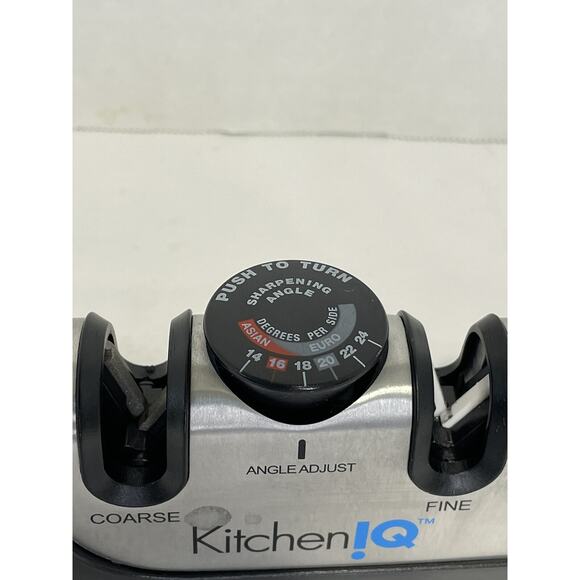 KitchenIQ Edge Grip 2-Stage Knife Sharpener Manual Coarse & Fine Slots - Picture 4 of 8